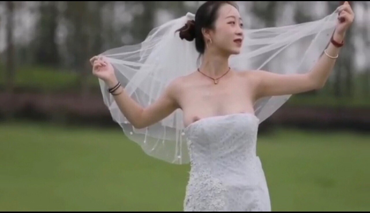 穿着洁白婚纱的清纯反差婊妹儿（二）